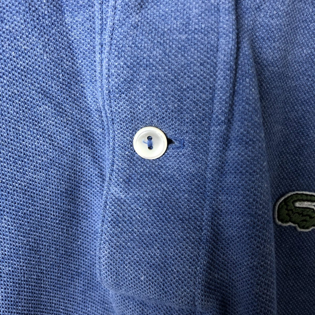 Lacoste short sleeve polo shirt, men's size M cotton blue type Vintage Second Hand