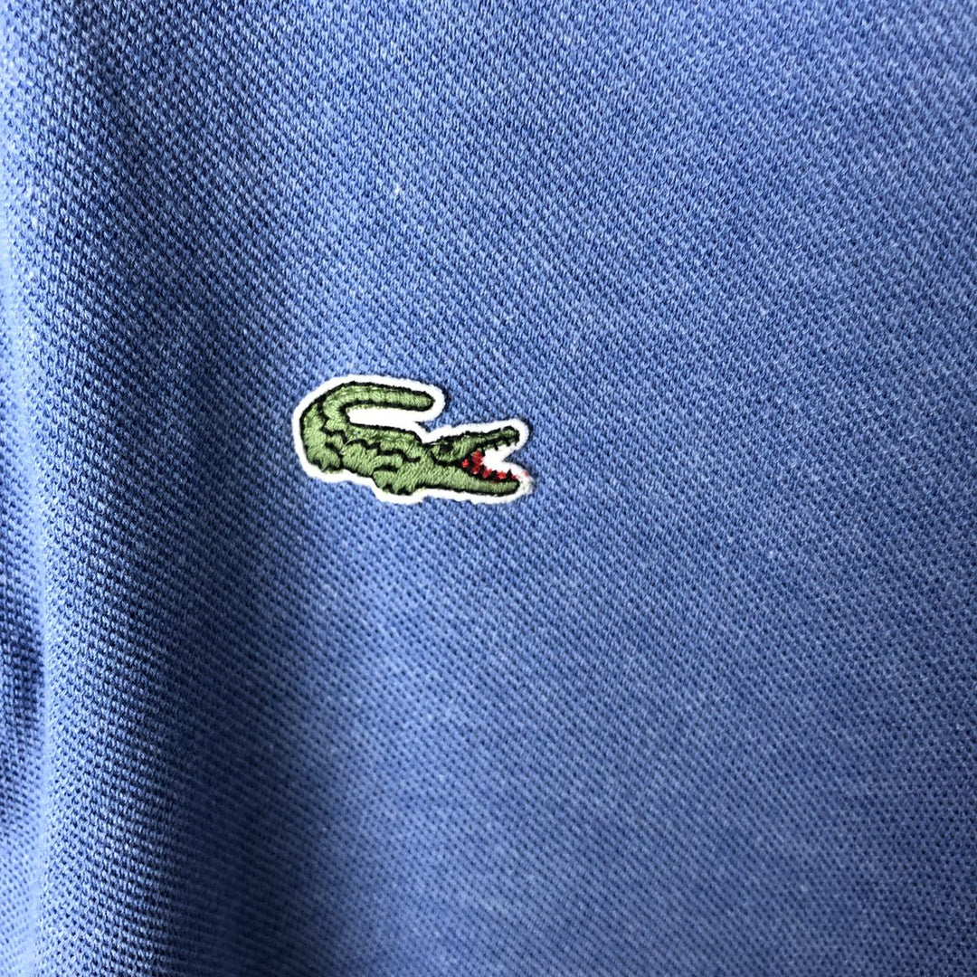 Lacoste short sleeve polo shirt, men's size M cotton blue type Vintage Second Hand
