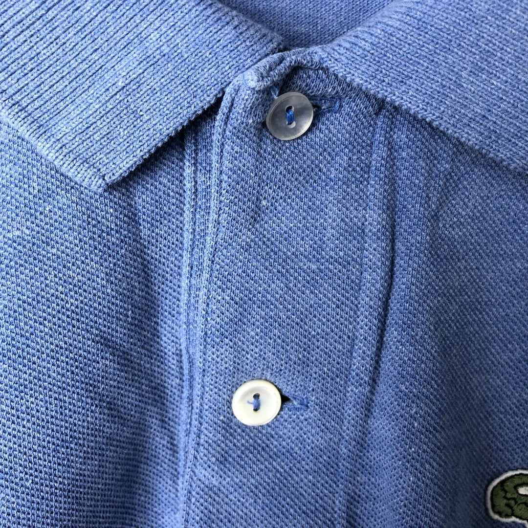 Lacoste short sleeve polo shirt, men's size M cotton blue type Vintage Second Hand