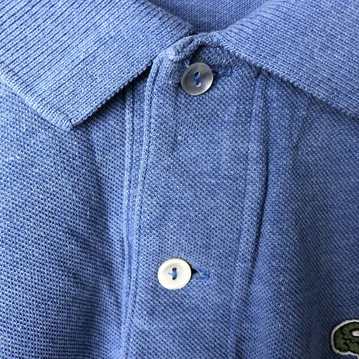Lacoste short sleeve polo shirt, men's size M cotton blue type Vintage Second Hand
