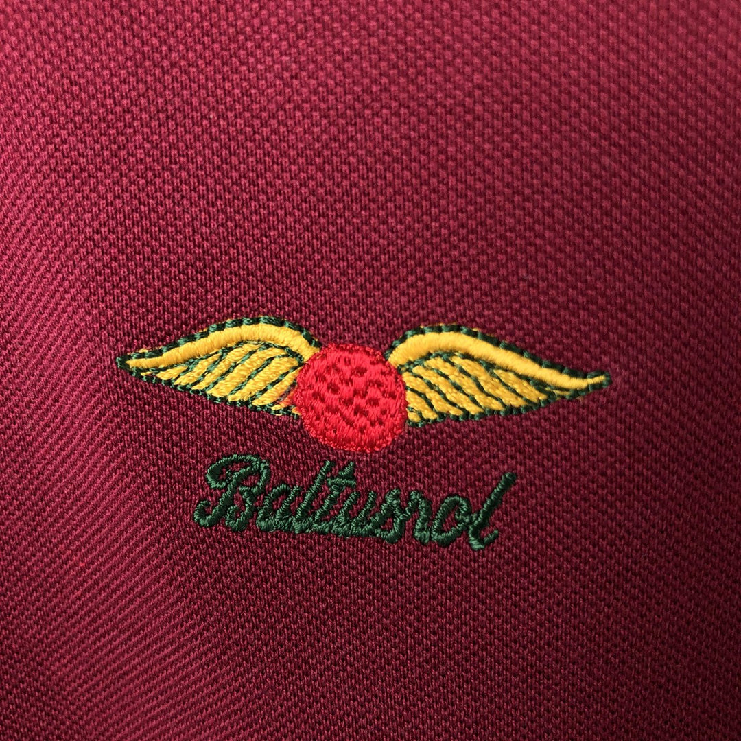 Ralph Lauren POLO GOLF Short Sleeve Polo Shirt Men's M Pima Cotton bordeaux Vintage Second Hand