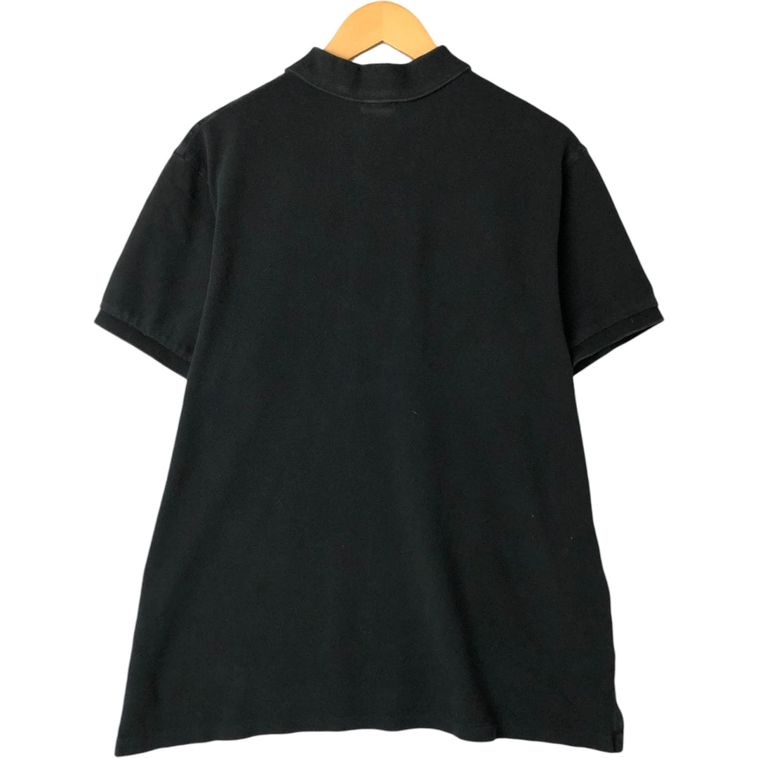 Ralph Lauren POLO by Ralph Lauren CUSTOM FIT short sleeve polo shirt, men's XL size cotton black type Vintage Second Hand