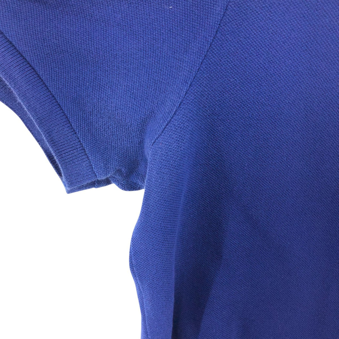 Lacoste short sleeve polo shirt, men's size M cotton blue type Vintage Second Hand