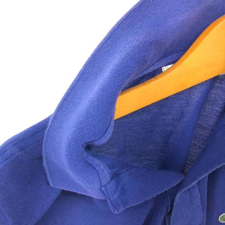 Lacoste short sleeve polo shirt, men's size M cotton blue type Vintage Second Hand