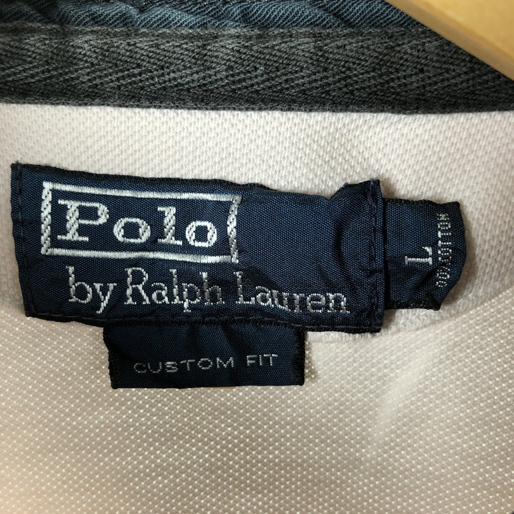 Ralph Lauren POLO by Ralph Lauren CUSTOM FIT short sleeve polo shirt, men's size L cotton pink type Vintage Second Hand