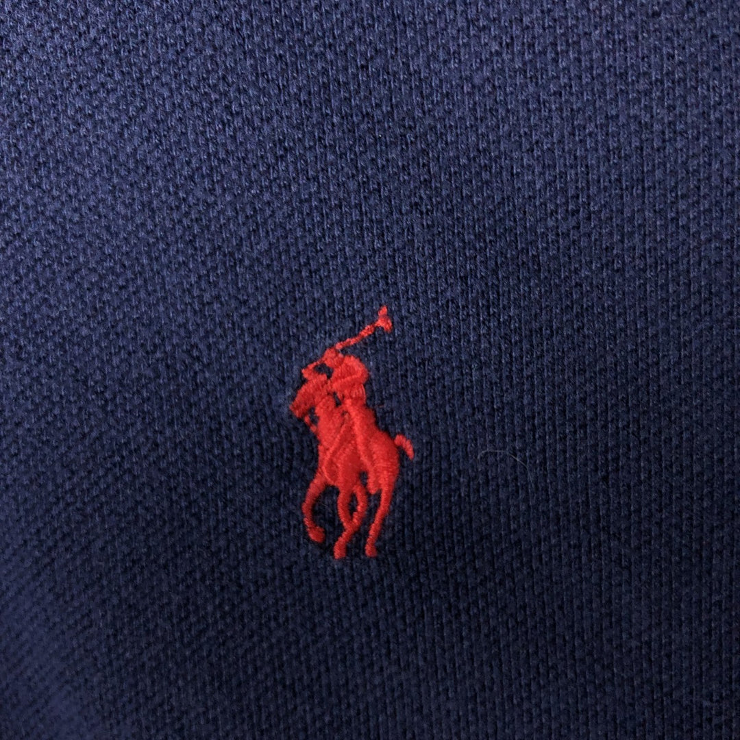 Ralph Lauren POLO by Ralph Lauren CUSTOM FIT short sleeve polo shirt, men's XL size cotton navy blue type Vintage Second Hand