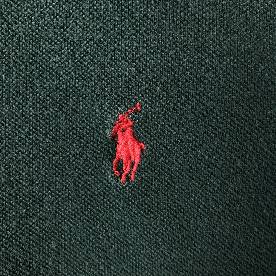 Ralph Lauren POLO by Ralph Lauren short sleeve polo shirt, men's size L cotton Green type dark green Vintage Second Hand