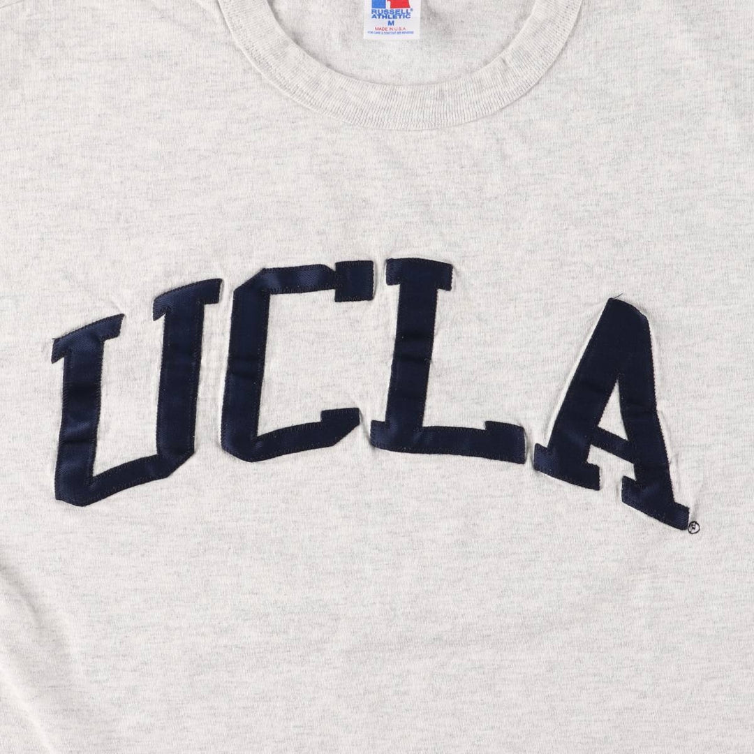 90'S Russell UCLA University of California, Los Angeles College T-shirt Made in USA Men's M size Vintage cotton gray type Vintage Second Hand