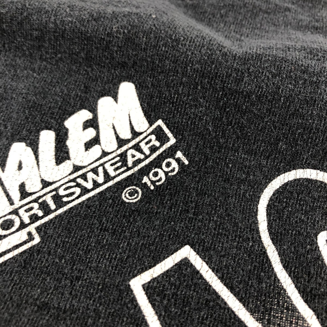 90'S SALEM SPORTSWEAR NBA CHICAGO BULLS Chicago Bulls sports print T-shirt made in USA, men's size L, vintage cotton black type Vintage Second Hand