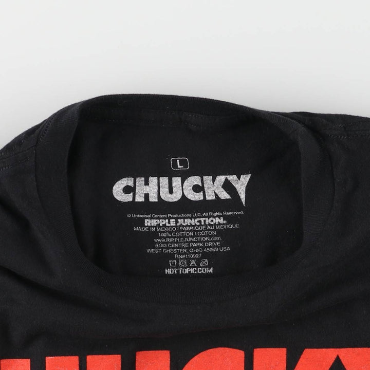 CHILD'S PLAY Child's Play Movie T-shirt Men's L size cotton black type Vintage Second Hand
