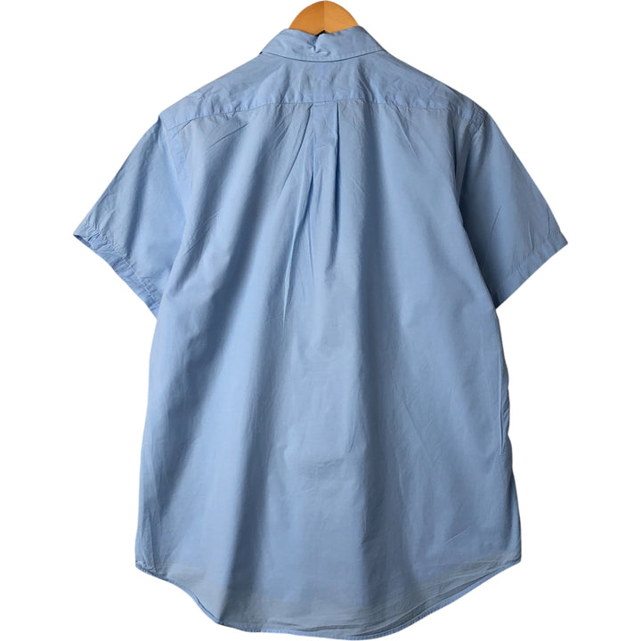 Ralph Lauren short sleeve button down shirt, men's size L cotton Blue type light blue Vintage Second Hand