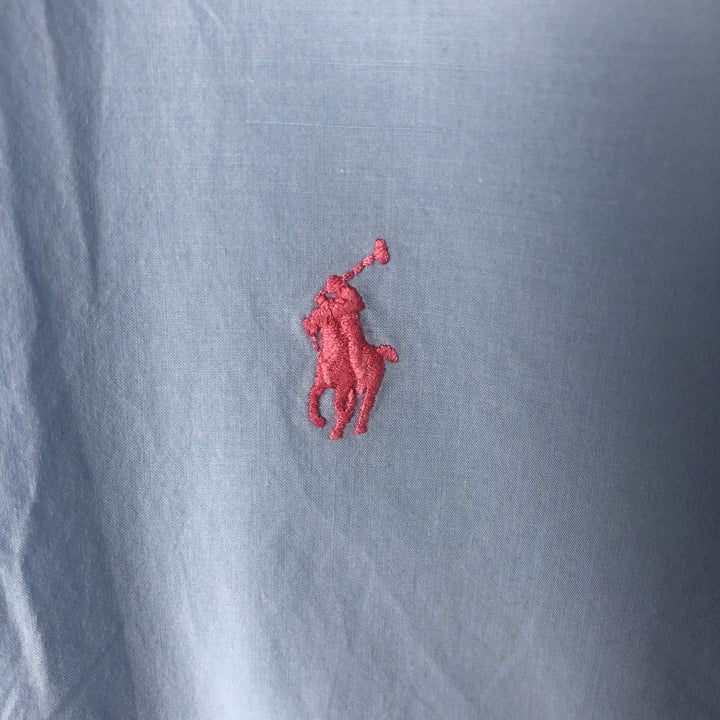 Ralph Lauren short sleeve button down shirt, men's size L cotton Blue type light blue Vintage Second Hand