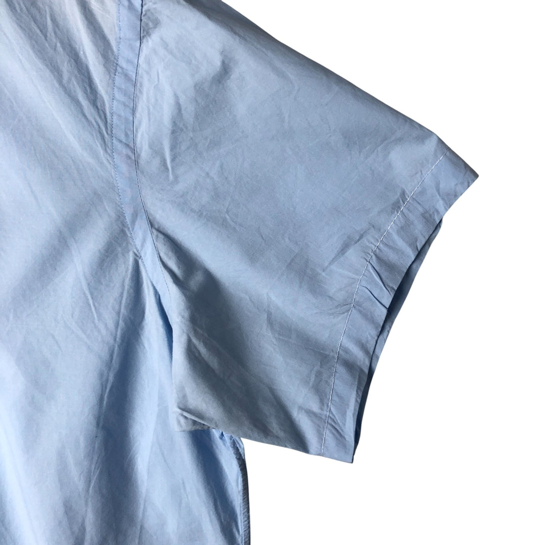 Ralph Lauren short sleeve button down shirt, men's size L cotton Blue type light blue Vintage Second Hand
