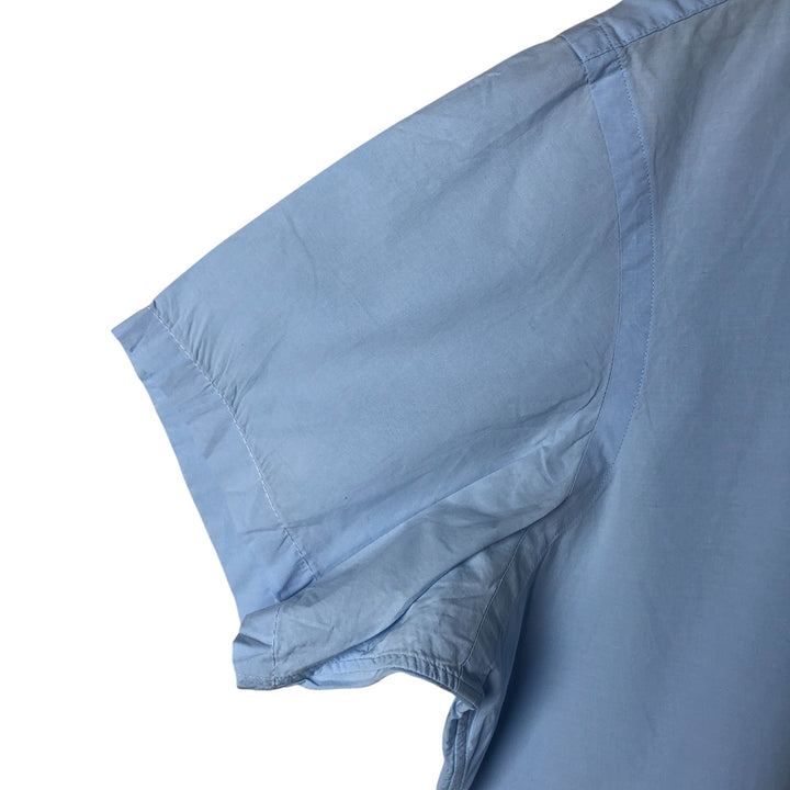 Ralph Lauren short sleeve button down shirt, men's size L cotton Blue type light blue Vintage Second Hand