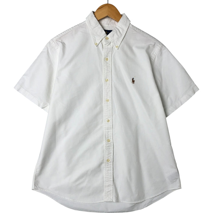Ralph Lauren Classic Fit short sleeve button down shirt, men's size L cotton white type Vintage Second Hand