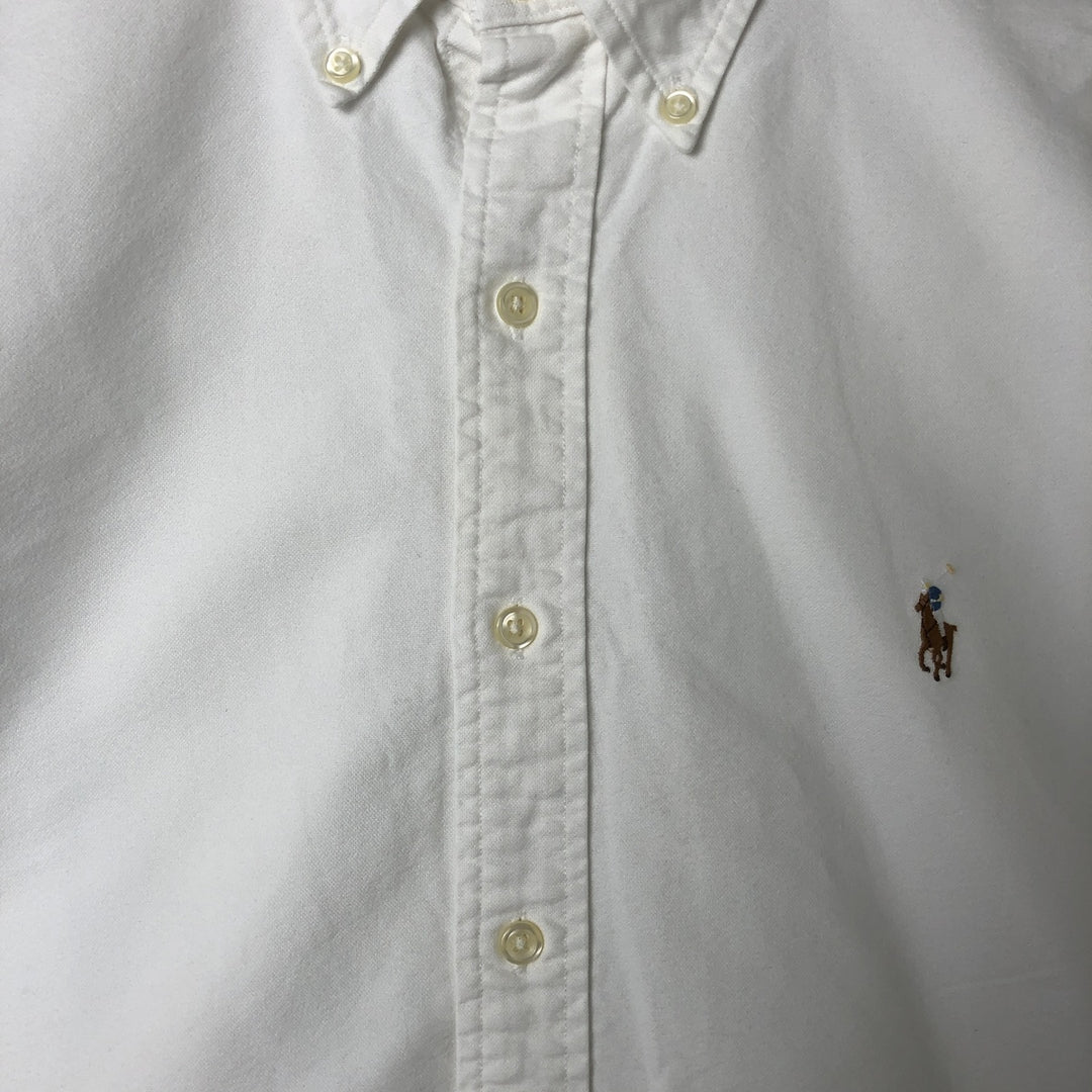 Ralph Lauren Classic Fit short sleeve button down shirt, men's size L cotton white type Vintage Second Hand