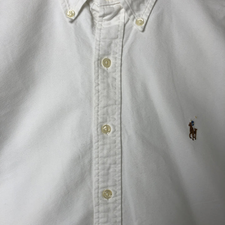 Ralph Lauren Classic Fit short sleeve button down shirt, men's size L cotton white type Vintage Second Hand