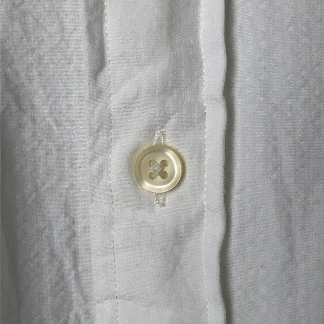 Ralph Lauren SEERSUCKERS short sleeve button down shirt, men's size L cotton white type Vintage Second Hand
