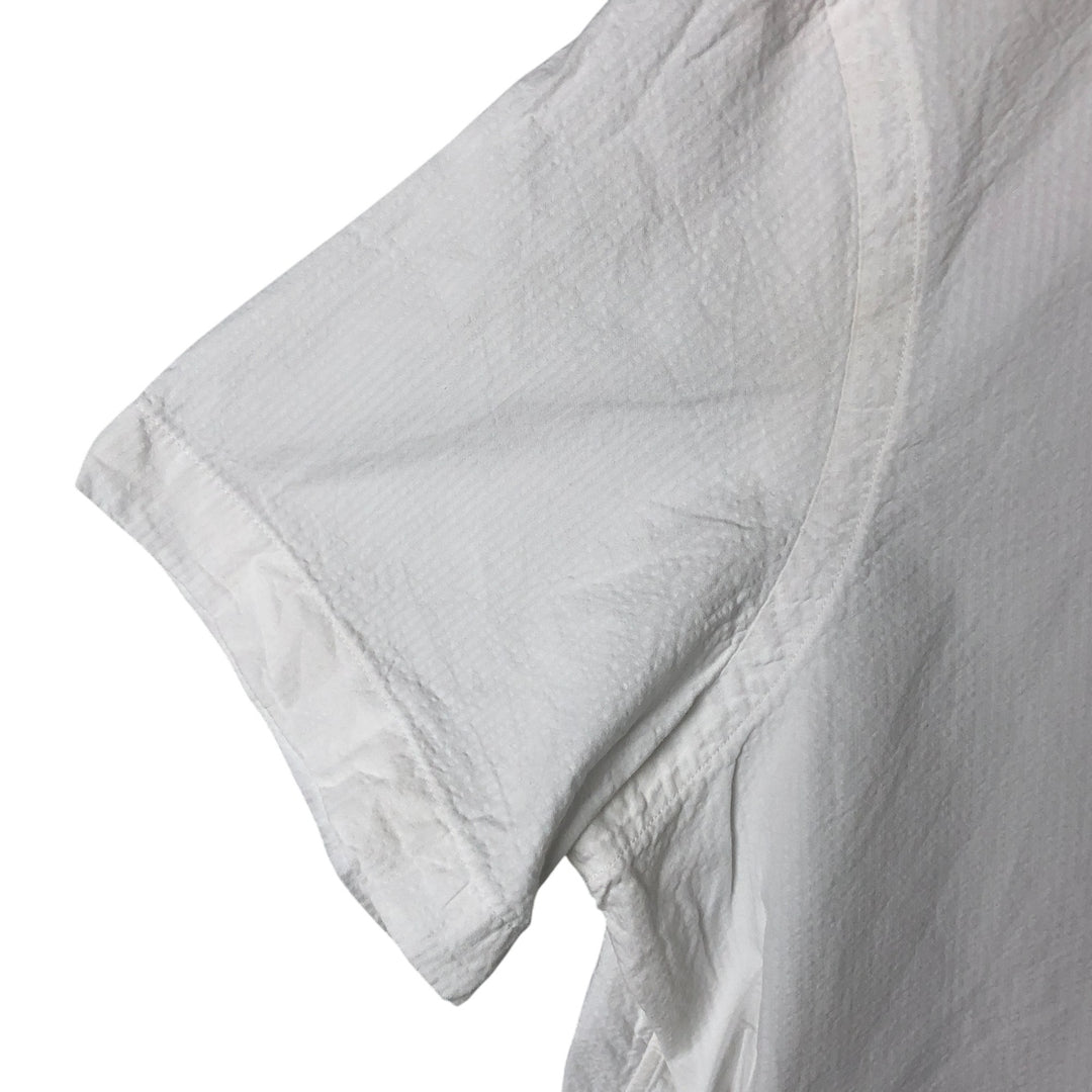 Ralph Lauren SEERSUCKERS short sleeve button down shirt, men's size L cotton white type Vintage Second Hand