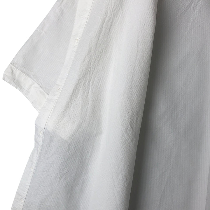 Ralph Lauren SEERSUCKERS short sleeve button down shirt, men's size L cotton white type Vintage Second Hand