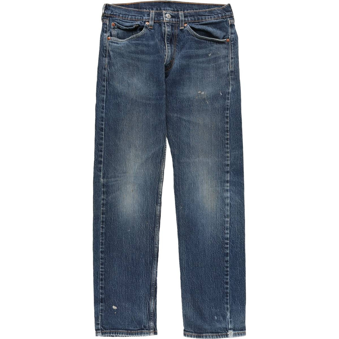 Levi's 505 tapered denim pants for men, equivalent to w32 unclear blue type Vintage Second Hand