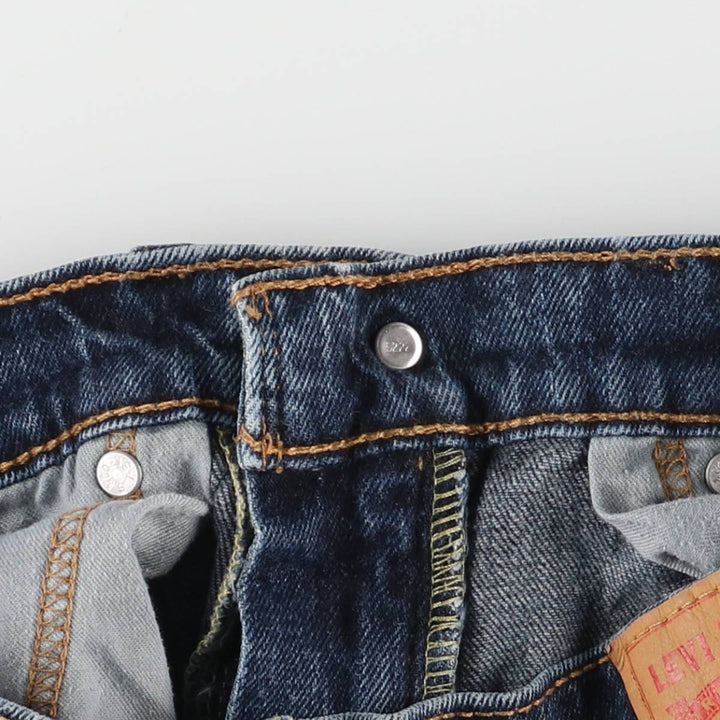 Levi's 505 tapered denim pants for men, equivalent to w32 unclear blue type Vintage Second Hand
