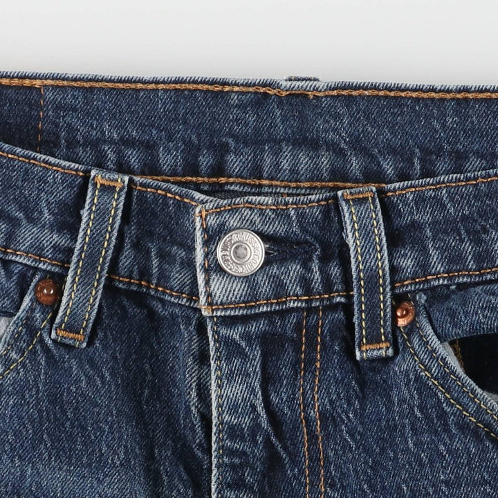 Levi's 505 tapered denim pants for men, equivalent to w32 unclear blue type Vintage Second Hand