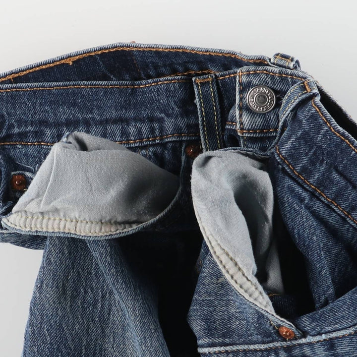 Levi's 505 tapered denim pants for men, equivalent to w32 unclear blue type Vintage Second Hand