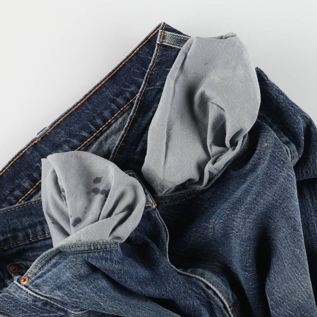 Levi's 505 tapered denim pants for men, equivalent to w32 unclear blue type Vintage Second Hand