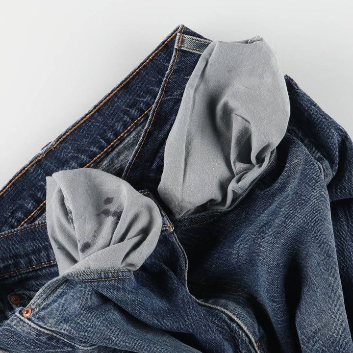 Levi's 505 tapered denim pants for men, equivalent to w32 unclear blue type Vintage Second Hand
