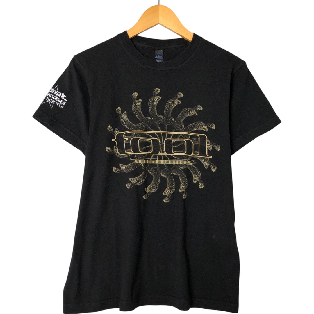 Tultex Skull Pattern Band T-shirt, Men's M size cotton black type Vintage Second Hand