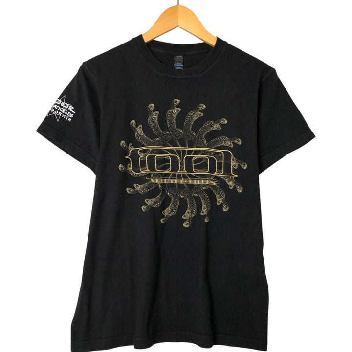 Tultex Skull Pattern Band T-shirt, Men's M size cotton black type Vintage Second Hand
