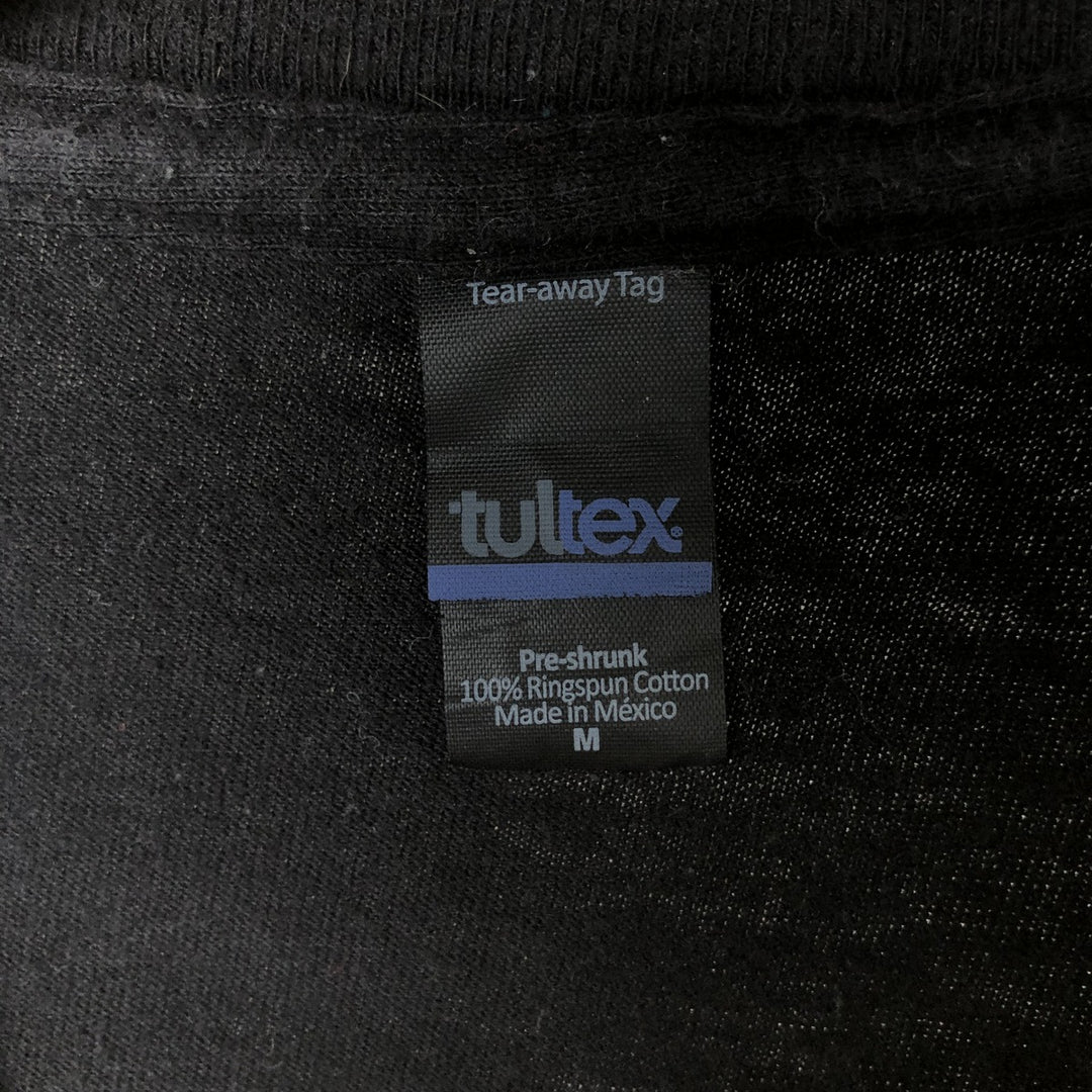 Tultex Skull Pattern Band T-shirt, Men's M size cotton black type Vintage Second Hand