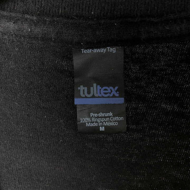 Tultex Skull Pattern Band T-shirt, Men's M size cotton black type Vintage Second Hand