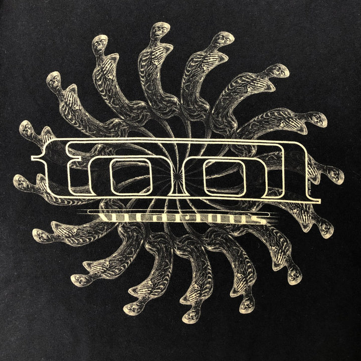 Tultex Skull Pattern Band T-shirt, Men's M size cotton black type Vintage Second Hand