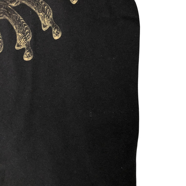 Tultex Skull Pattern Band T-shirt, Men's M size cotton black type Vintage Second Hand