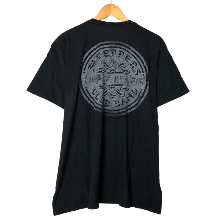 THE BEATLES Band T-shirt, Band T, Men's XL size cotton black type Vintage Second Hand