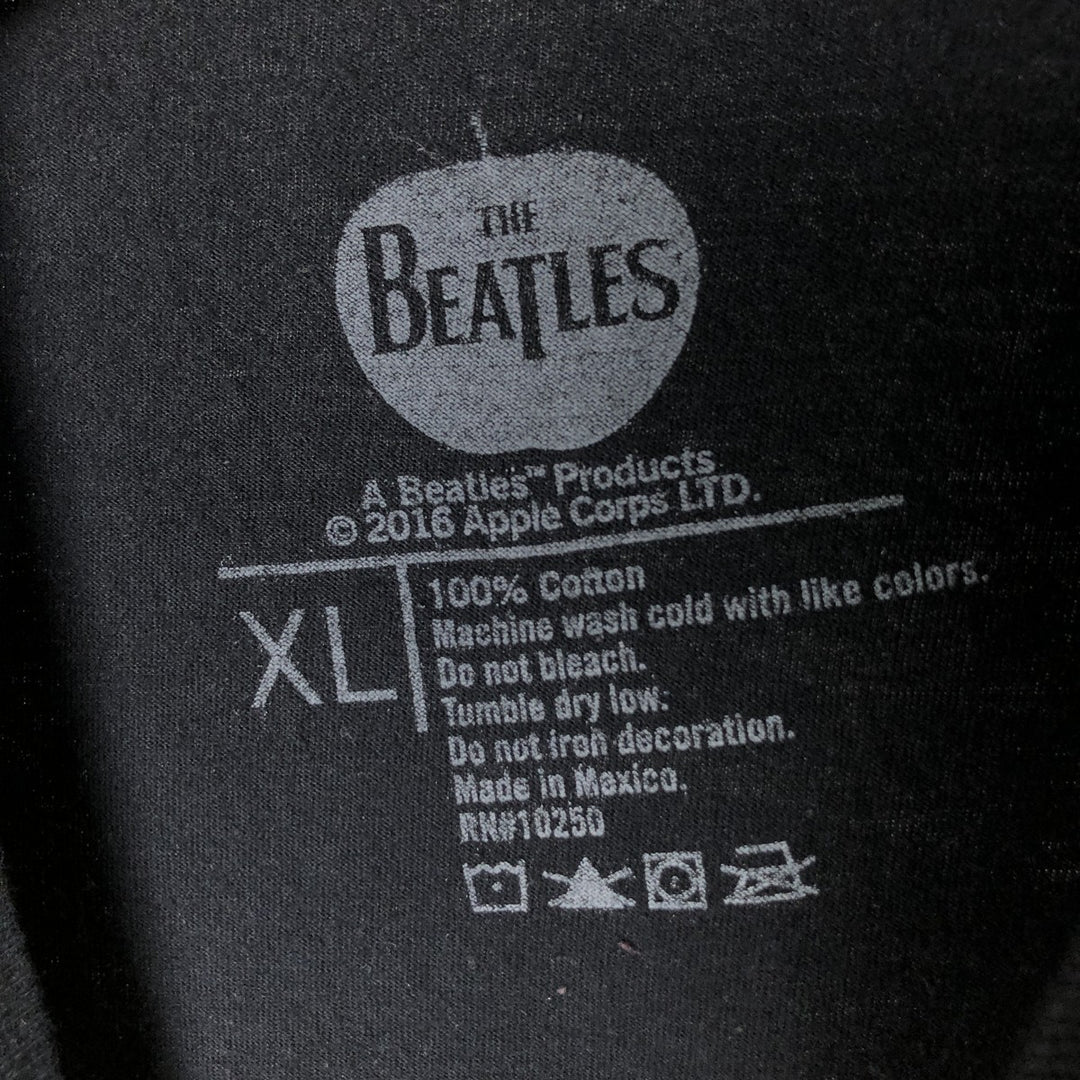 THE BEATLES Band T-shirt, Band T, Men's XL size cotton black type Vintage Second Hand