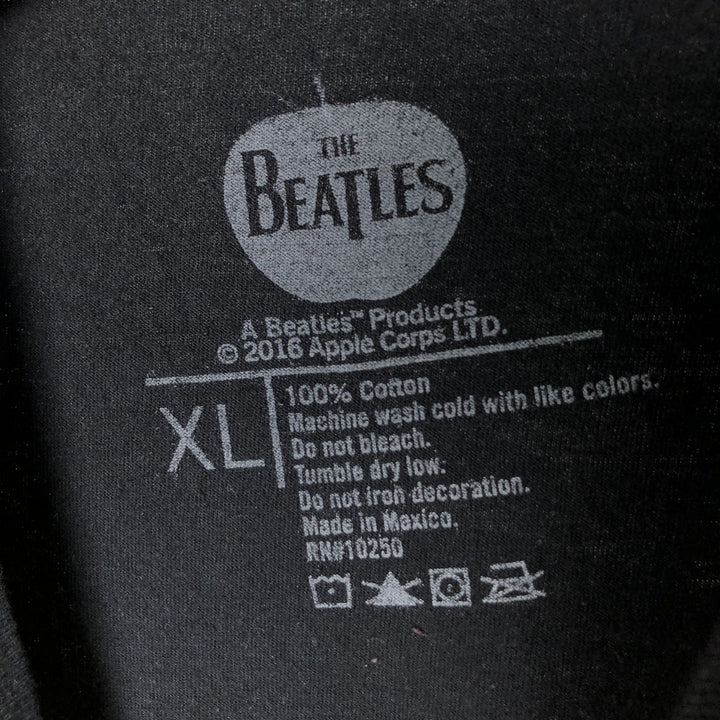 THE BEATLES Band T-shirt, Band T, Men's XL size cotton black type Vintage Second Hand