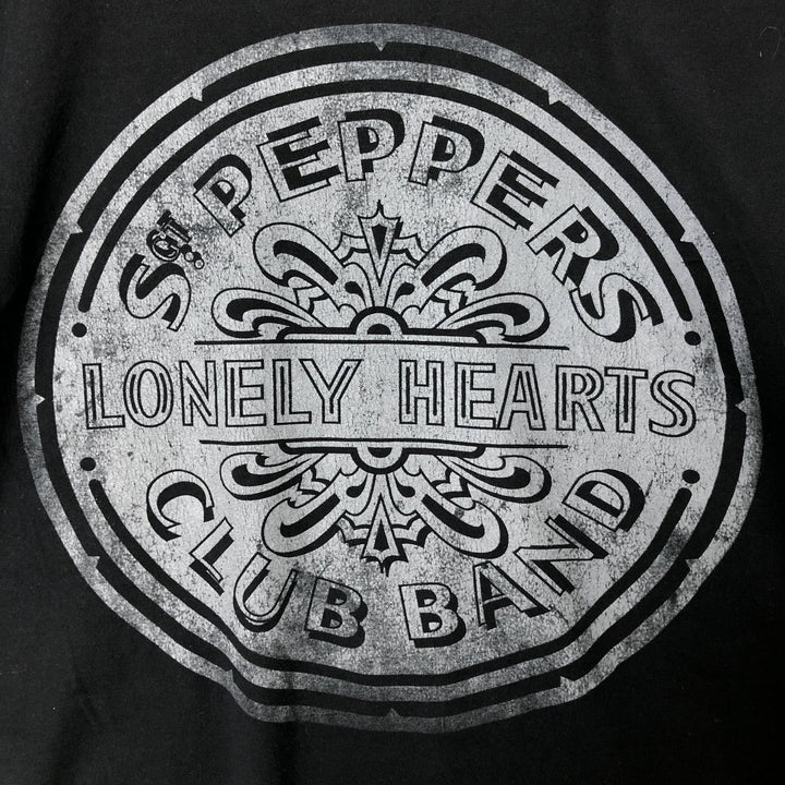THE BEATLES Band T-shirt, Band T, Men's XL size cotton black type Vintage Second Hand