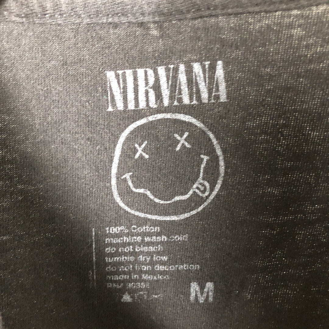 NIRVANA Nirvana Band T-shirt, Band T, Men's M size cotton black type Vintage Second Hand