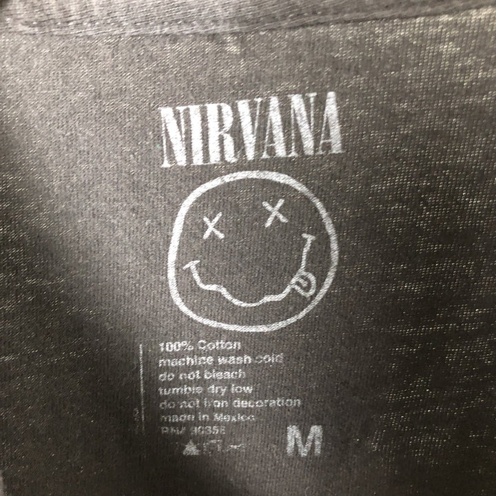 NIRVANA Nirvana Band T-shirt, Band T, Men's M size cotton black type Vintage Second Hand