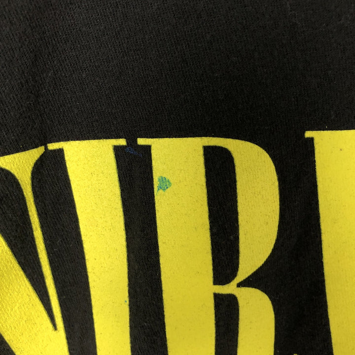 NIRVANA Nirvana Band T-shirt, Band T, Men's M size cotton black type Vintage Second Hand