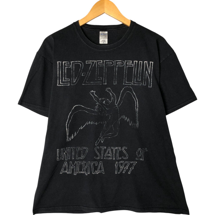 Gildan Softstyle LED ZEPPELIN Band T-shirt, Men's XL cotton black type Vintage Second Hand
