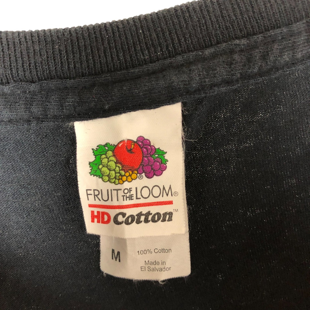 Fruit of the Loom FRUIT OF THE LOOM THE BEATLES Beatles Band T-shirt Band Tee Men's M size cotton black type Vintage Second Hand