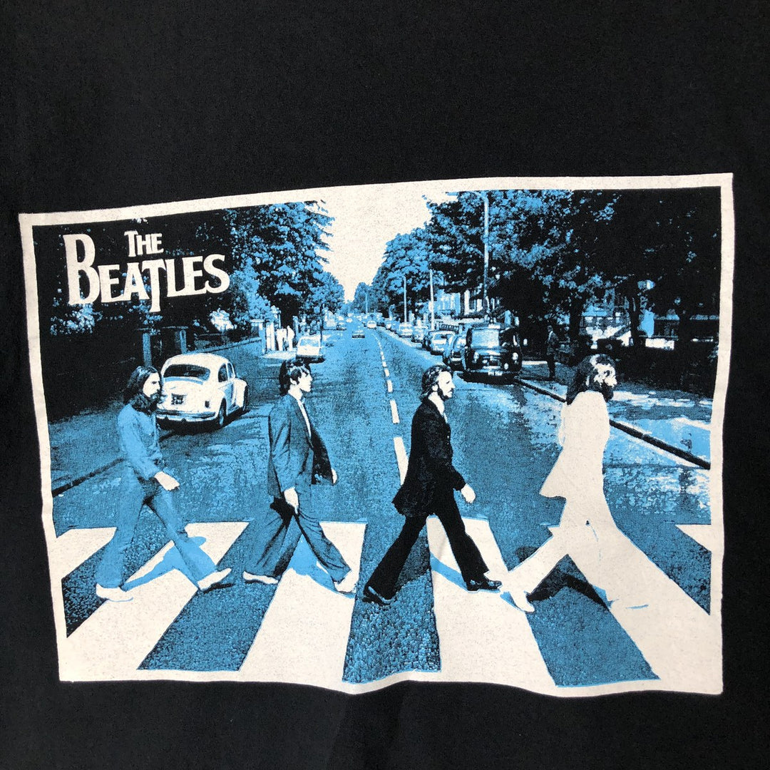 Fruit of the Loom FRUIT OF THE LOOM THE BEATLES Beatles Band T-shirt Band Tee Men's M size cotton black type Vintage Second Hand