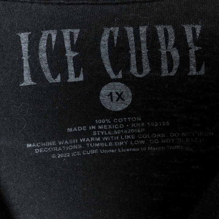 ICE CUBE Rap T-shirt, Men's XL size cotton black type Vintage Second Hand