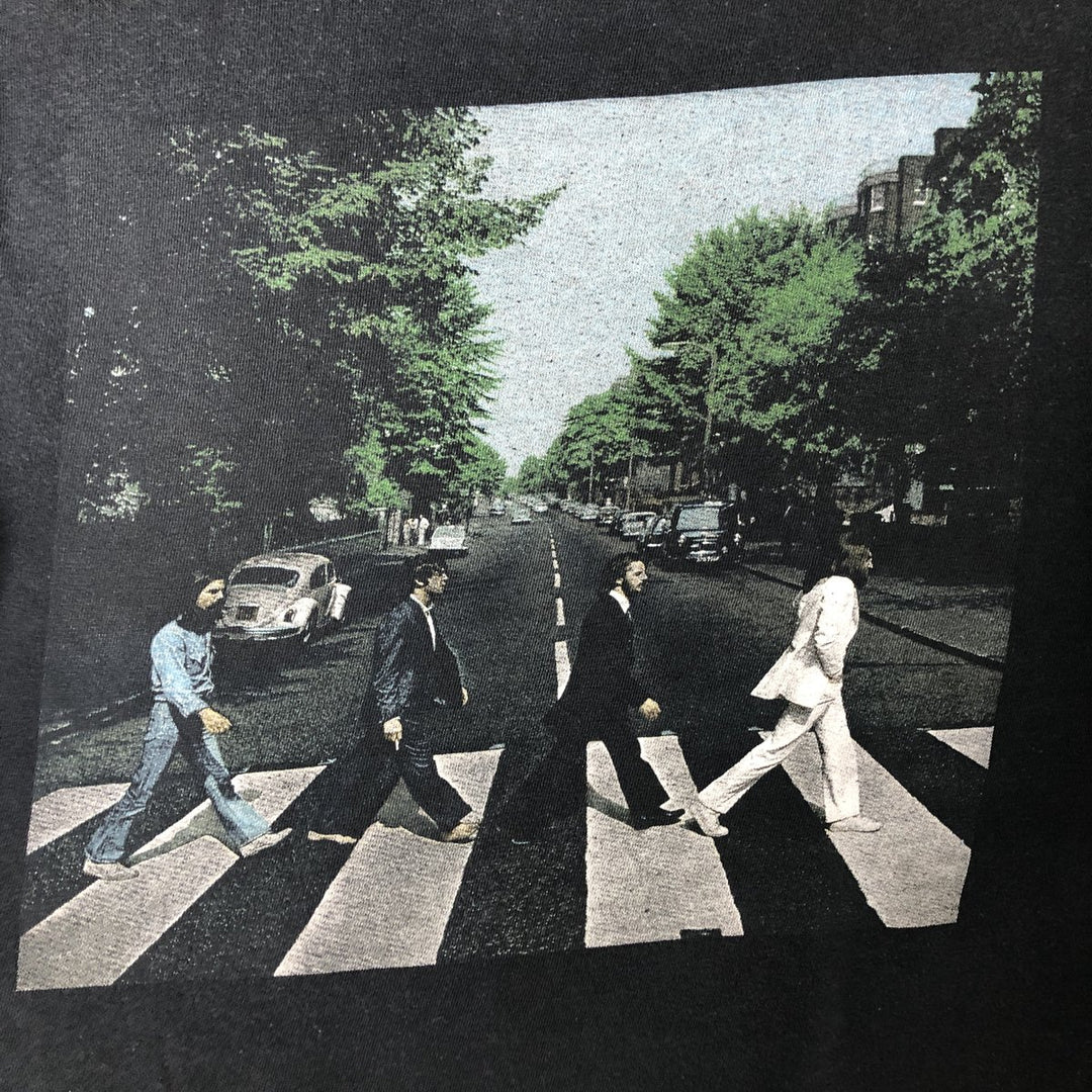 THE BEATLES Band T-shirt, Band T, Men's S size unclear black type Vintage Second Hand
