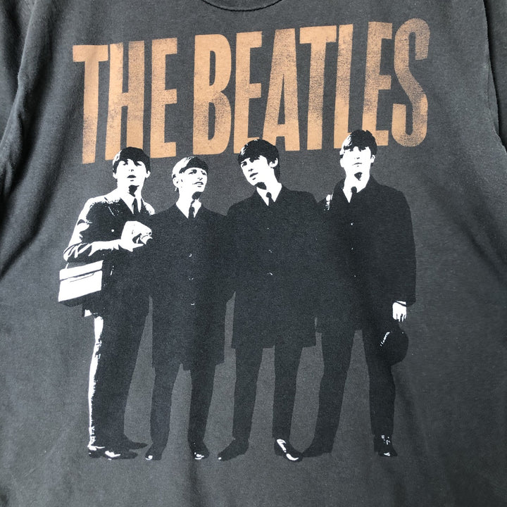 THE BEATLES Band T-shirt, Men's L size cotton Khaki type sage green Vintage Second Hand