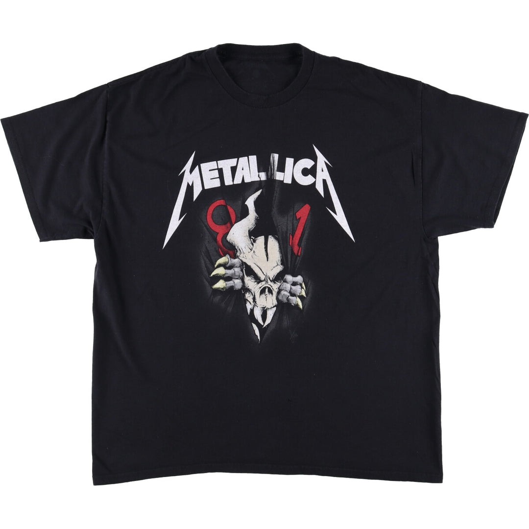 METALLICA Metallica Band T-shirt Band T Men's XL size unclear black type Vintage Second Hand